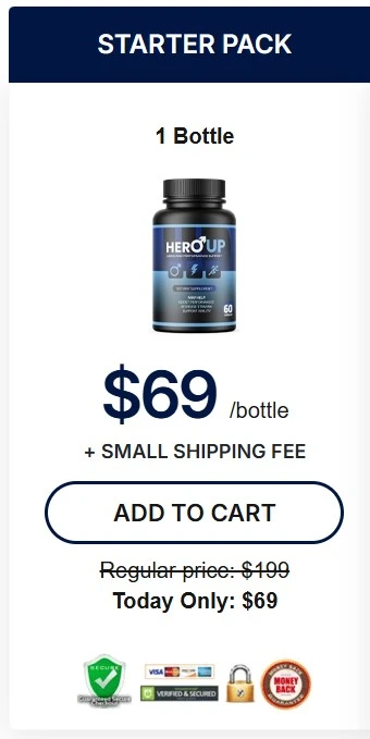 HeroUP 1 bottle 30-day supply pricing